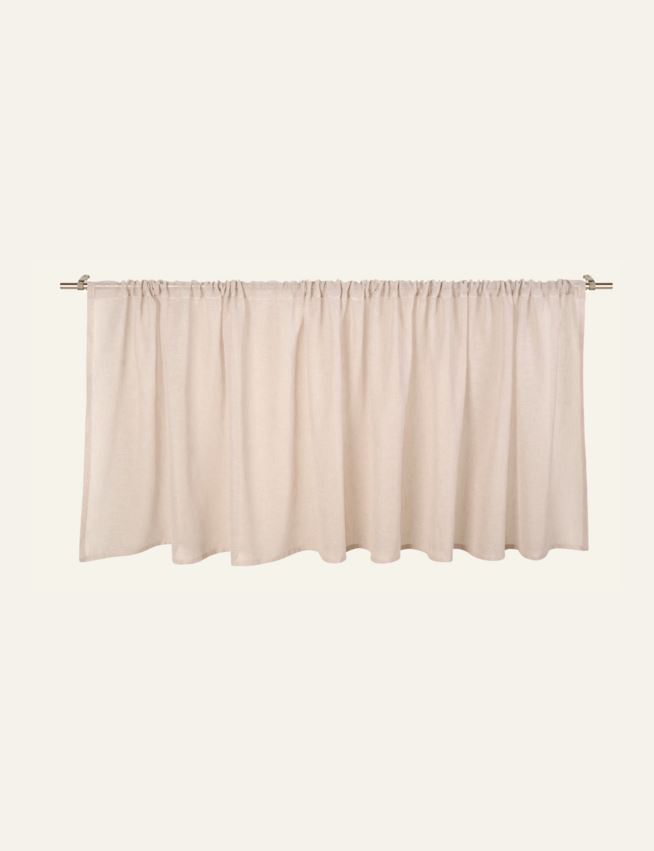 Pitkä verhokappa vaalean beige - 3