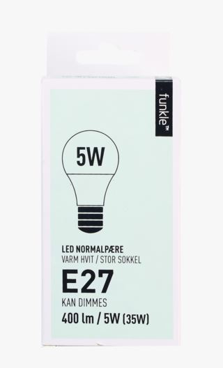 Funkle Normal w/dim E27 5W lamppu moniväri