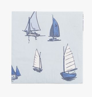 Moments Sailboats paperiservetit vaaleansininen