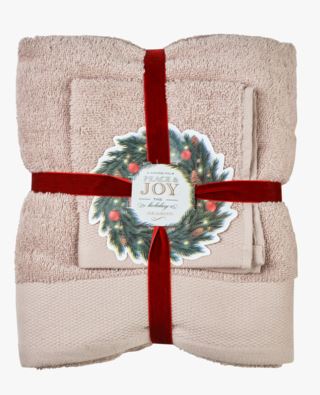 hemtex Joyful Holiday pyyhesarja vaalean beige