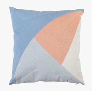 Geometric koristetyynynpäällinen sininen