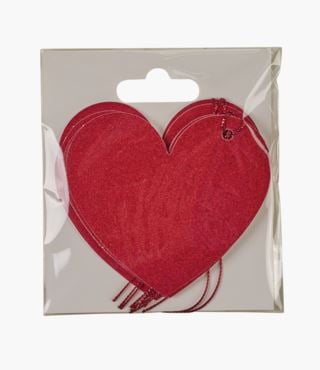 Papertales Glittery Heart pakettikortti 6kpl kulta