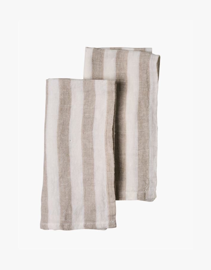 Pellavaservetti beige - 45x45 cm beige - 1