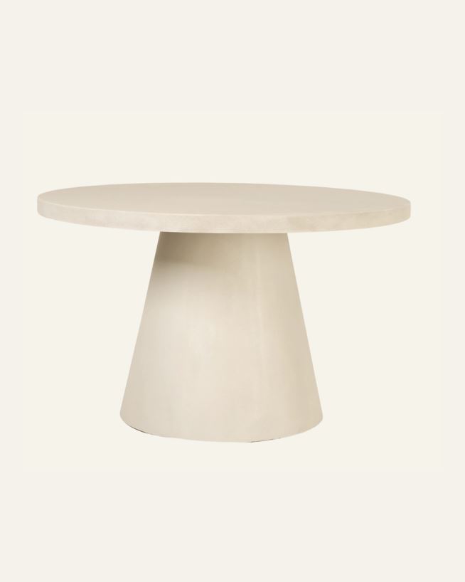 Puutarhapöytä creme - Ø125x70 cm creme - 1
