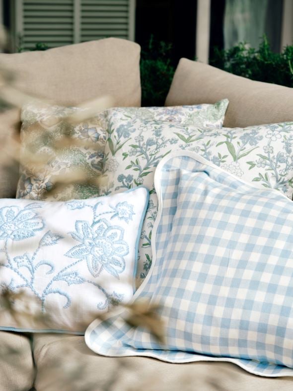 Koristetyynynpäällinen moniväri/sininen - 4